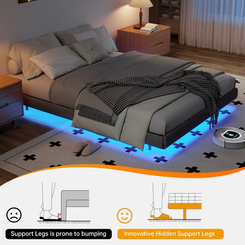 Double king size floating bed - floating,