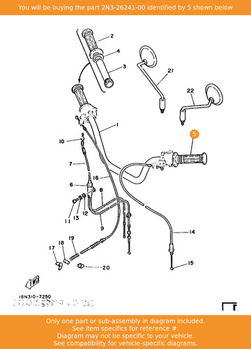 Yamaha grip 2n3 26241 oem - yamaha, grip,