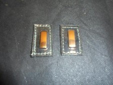 Pair of US Air Force/Army Military Second Lieutenant A2 Jacket Rank Badges