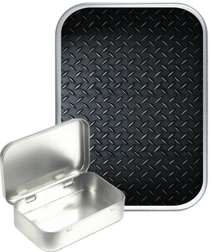 Black metal plate silver - metal,
