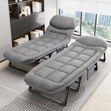 Single Foldable Folding Bed & Mattress Guest Bed Heavy Duty Portable Large Bed