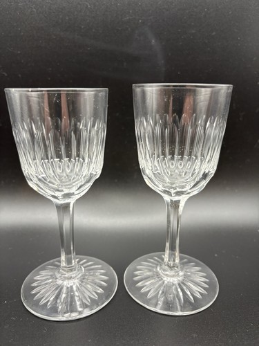 Vintage cut glass fluted - 2x,
