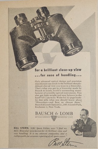 1949 print bausch lomb - &,