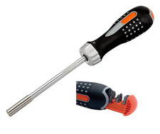 Bahco Ratchet Screwdriver 1/4" Plus 6 Bits & Magnetic Holder XMS25RATCHET