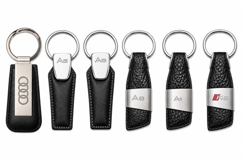 Audi keyring black - audi, leather