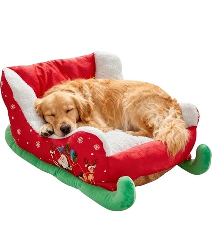 Christmas sleigh dog - christmas,