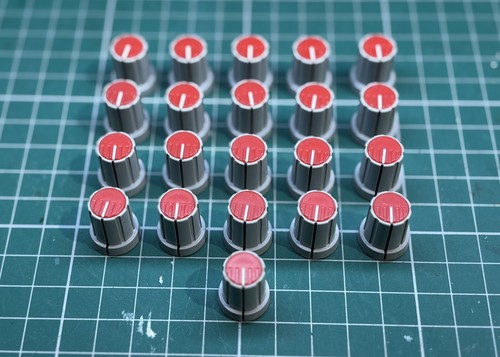 Knob grey red for - red, |
