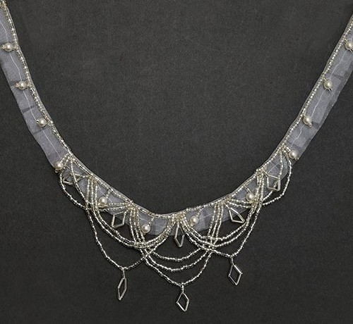 Bridal pearl silver beaded - bridal,