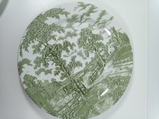 John Maddock & Sons Heavy Ironstone Plate 25.5cm Green