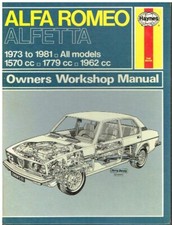 ALFA ROMEO ALFETTA & GTV COUPE 1.6 1.8 2.0 1973-81 WORKSHOP MANUAL *HARDBACK*
