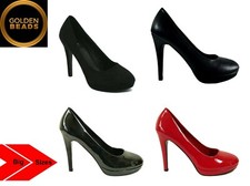 New Womens Mens Drag Queen Crossdresser High Heel Platform Court Shoe BIG Sizes