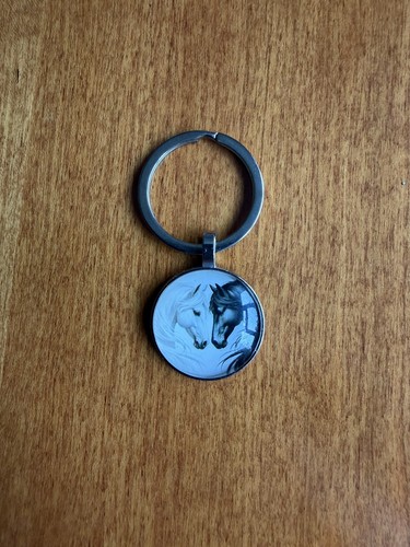 Metal horse keychain - keychain, /