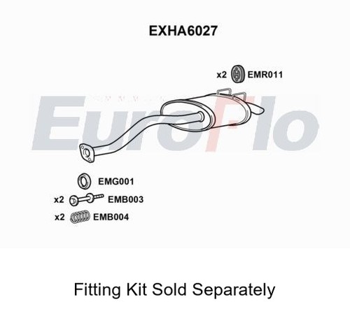 Rear muffler silencer - rear,