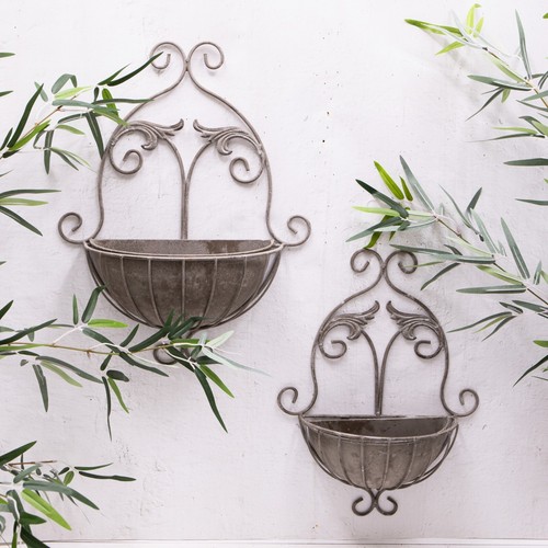 Grey metal ornate - metal, wall