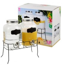 2 x 4 Litre Dual Double Glass