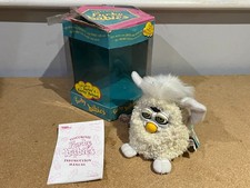 1999 TIGER FURBY BABY - WHITE - BOXED - NOT WORKING - FREE UK POSTAGE!!