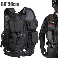 Tactical Vest Adjustable Military Army Molle Combat Police SWAT Plate Carrier