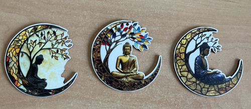 Buddha moon wooden - -,