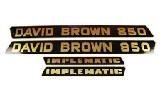 BONNET BADGE, DECAL TYPE (ADHESIVE); DAVID BROWN 850 IMPLEMATIC TRACTOR