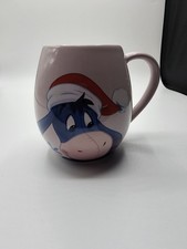 Disney Churchill Seasons Greetings Xmas Eeyore Pink Barrel Tea/Coffee Mug 
