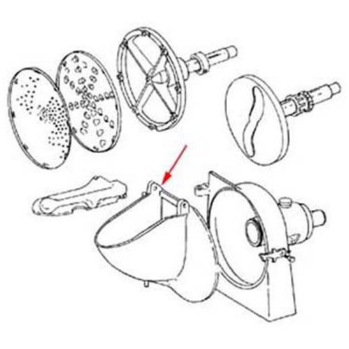 Hobart door shredder attach - shredder,