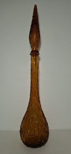 Vintage mcm empoli amber - amber, glass
