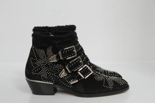 36 chloe black suede - 6,