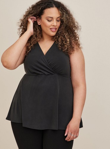 Torrid top sleeveless black - top,