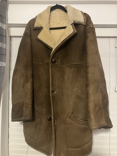 Men genuine vintage beige - genuine,