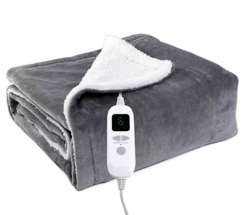 Heated blanket throw flannel - throw,