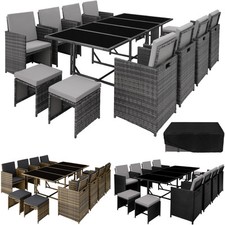 XL Garden dining set in rattan