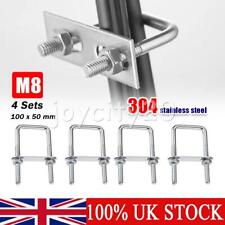 4 Sets M8 U Bolt Plates and