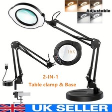 15X LED Magnifier Glass Desk