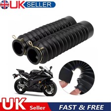 2PCS Motorcycle Rubber Front Fork Dust Cover Gaiters Gators Boots Protector UK