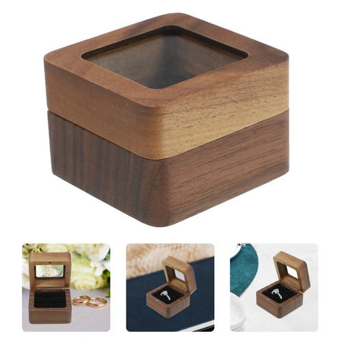 Wooden wedding ring - wooden, holder