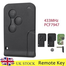 For Renault Megane 2 Scenic Clio 3 Button 433MHz Full Remote Car Key Card Fob UK
