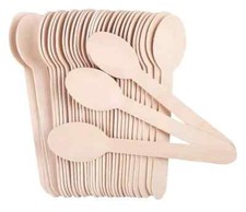 Wooden Spoons Disposable –Kitchen Utensil Cutlery for Catering Spoon TeaSpoon