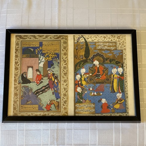 Framed persian miniature - persian,