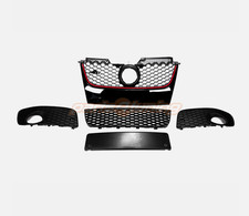VW GOLF 5 GTI 03 - 08 RADIATOR GRILLE RED BLACK WITH GRILLE SET