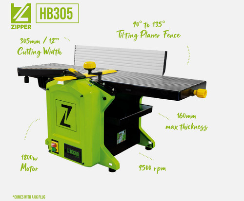 Zipper planer thicknesser - zipper, 12"