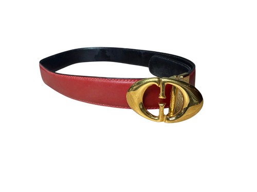 Vintage gucci red leather - leather, belt