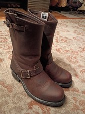 FRYE GAUCHO BROWN LEATHER SOFT TOE ENGINEER MOTORCYCLE BOORS #77400 WOMEN'S 8.5M
