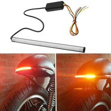 Motorcycle Rear Tail Brake Stop Turn Signal Lamp Bar Light Strip LED 22CM 5 Wire