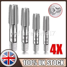 4PCS BSP TAP SET 1/8 1/4 3/8 1/2 INCH NEW BRITISH STANDARD THREAD UK Stock New
