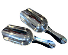 TWO 18Oz Pure STEEL Ice Scoop