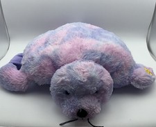 Pillow Pets Glow Pets 19” SEAL Pink Purple Plush TESTED & WORKS 2013 - EUC