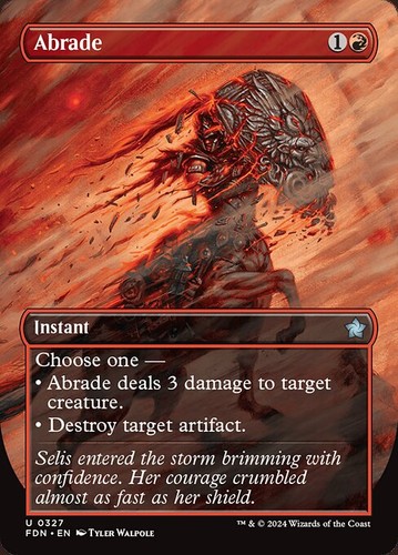 Mtg abrade - mtg, (borderless)