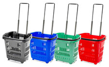 Plastic 34L Rolling Shopping