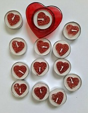 Glitter Love Heart Tea Light