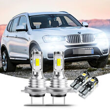 For BMW X3 F25 2011-2016 - H7 6000K White Xenon Headlight LED Bulbs Kit Low Beam